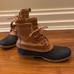 Navy and Brown L.L. Bean Boots